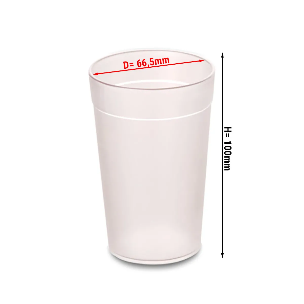 (100 Stück) Polycarbonat Milchglas - 200 ml