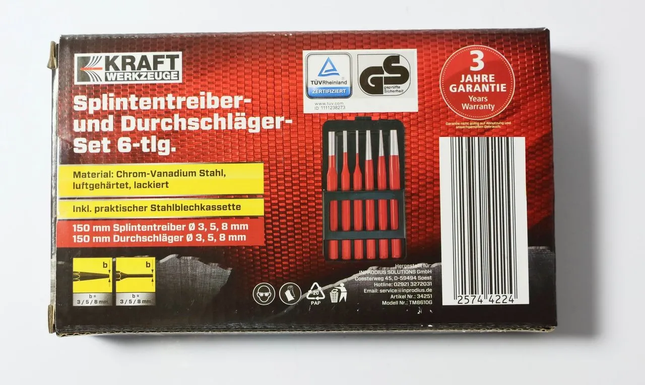 Durchschläger- und Splintentreiber Set oder Kombi-Schlagwerkzeug-Satz 6tlg.