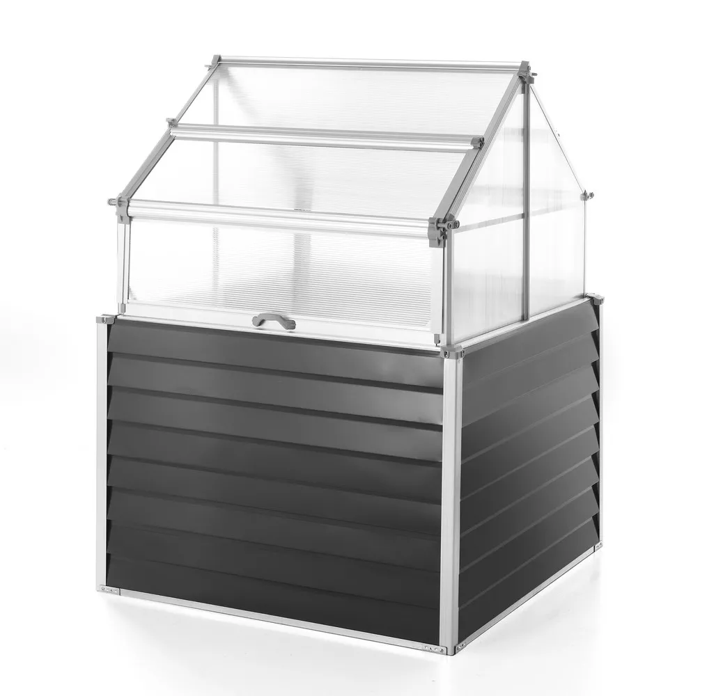 Doppelhochbeet, ca. 120 x 120 x 169 cm - Anthrazit