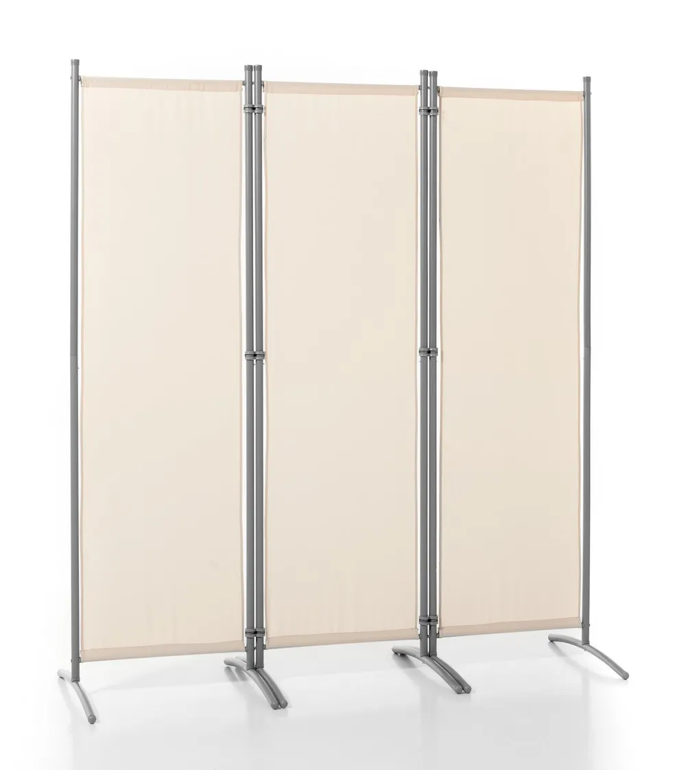 Stellwand Paravent 3tlg. ca. 150 x 170 cm, Beige