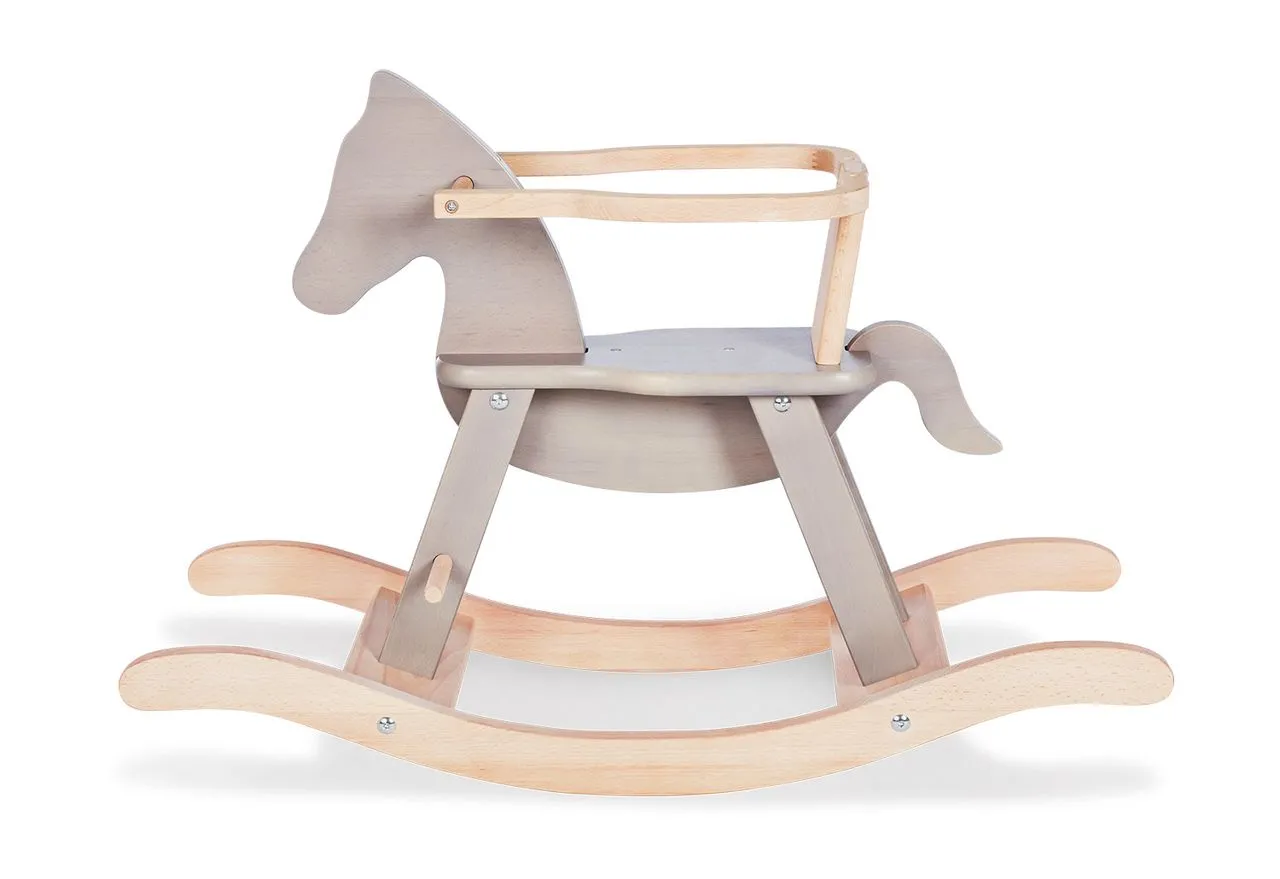 Pinolino Schaukelpferd Pinolino mit Ring, grau/natur