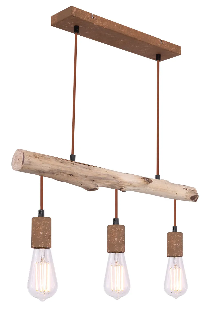 Lighting - JAKOB - Hängeleuchte Metall rostfarben, 3x E27