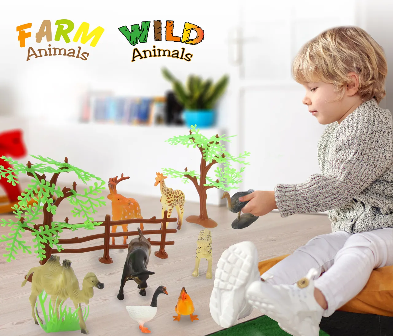 JAMARA Tierspielset Farm Animals 3,5" 20tlg.