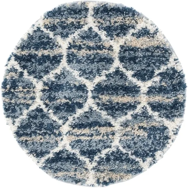 Teppich "Top Shag" Rund Blau CA10106