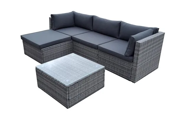 Lounge-Set 10 tlg. grau