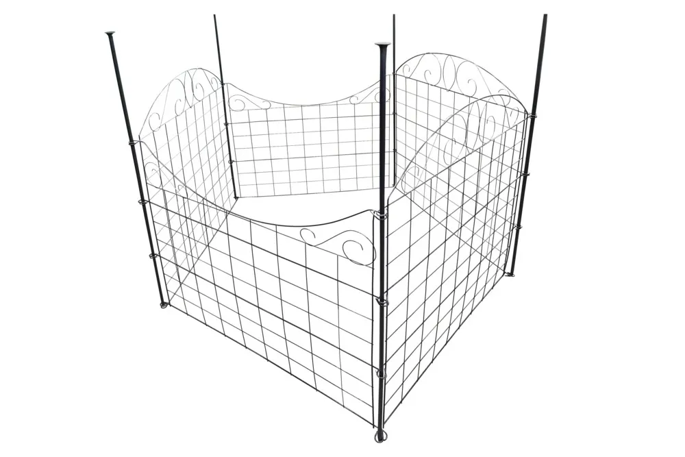 Metall-Gartenzaun, M9, pulverbeschichtet, ca. 77,5 x 64 cm - Anthrazit