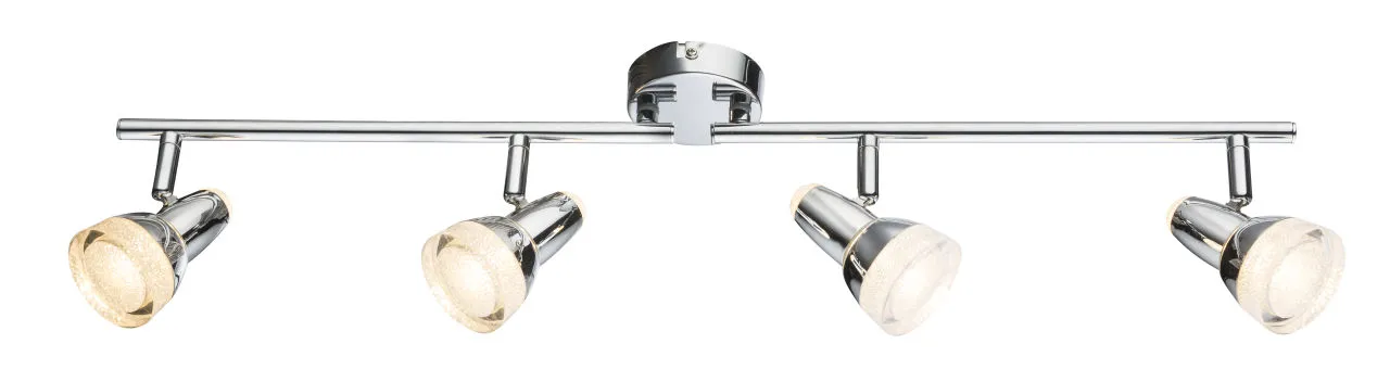 Lighting - ALASKA - LED Strahler Metall verchromt, 4x LED