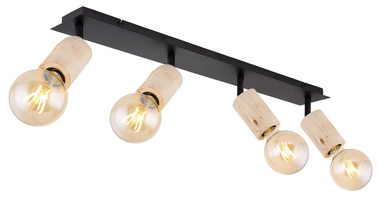 Lighting - JOSEBA - Strahler Metall schwarz matt, 4x E27