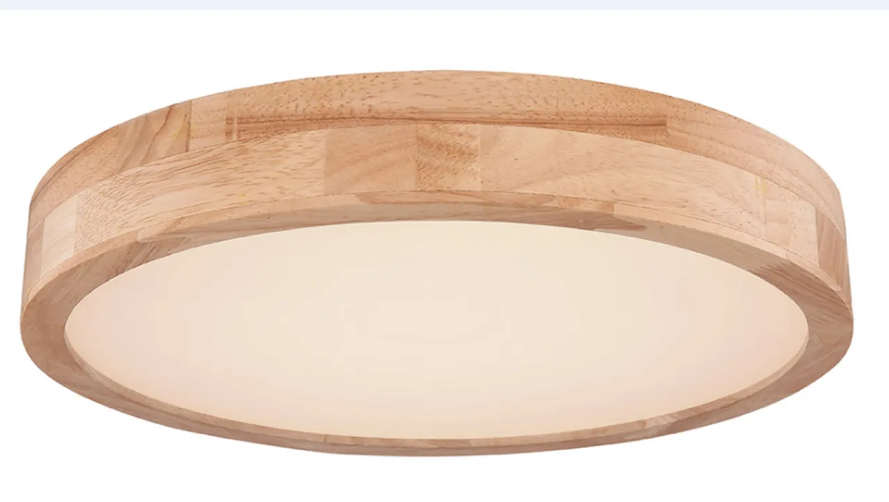 Lighting - RAINER - Deckenleuchte Metall holzoptik, LED