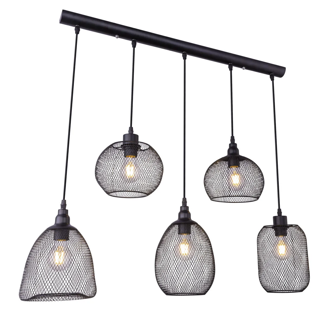Lighting - ANYA - Hängeleuchte Metall schwarz, 5x E27