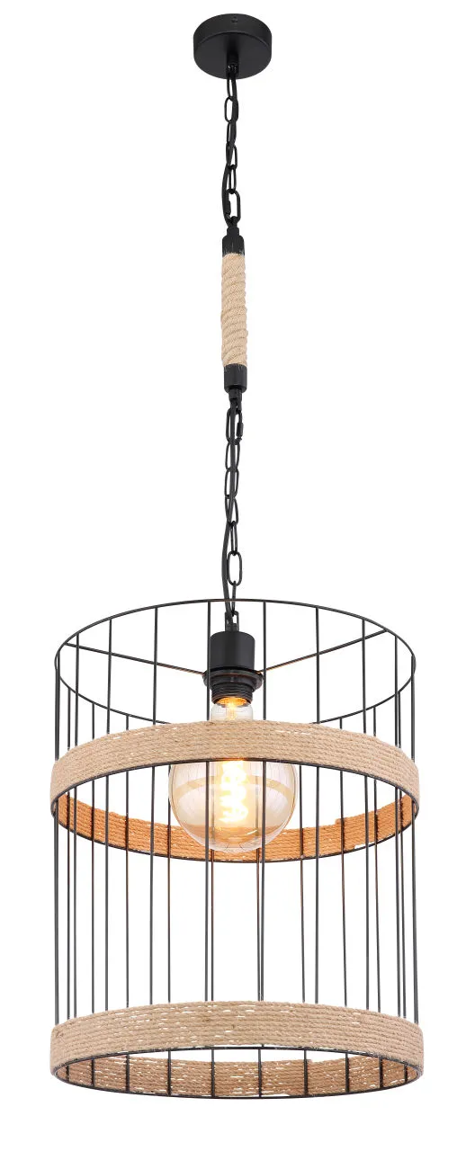 Lighting - HALIA - Hängeleuchte Metall schwarz matt, 1x E27