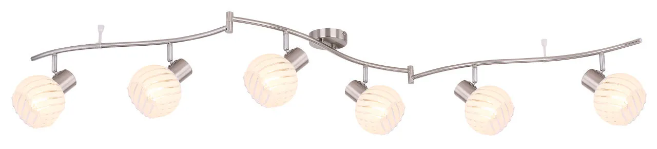 Lighting - WILLY - Strahler Metall Nickel matt, 6x E27