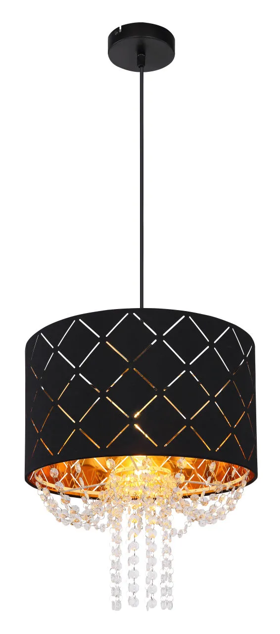 Lighting - CLARKE - Hängeleuchte Metall schwarz, 1x E27