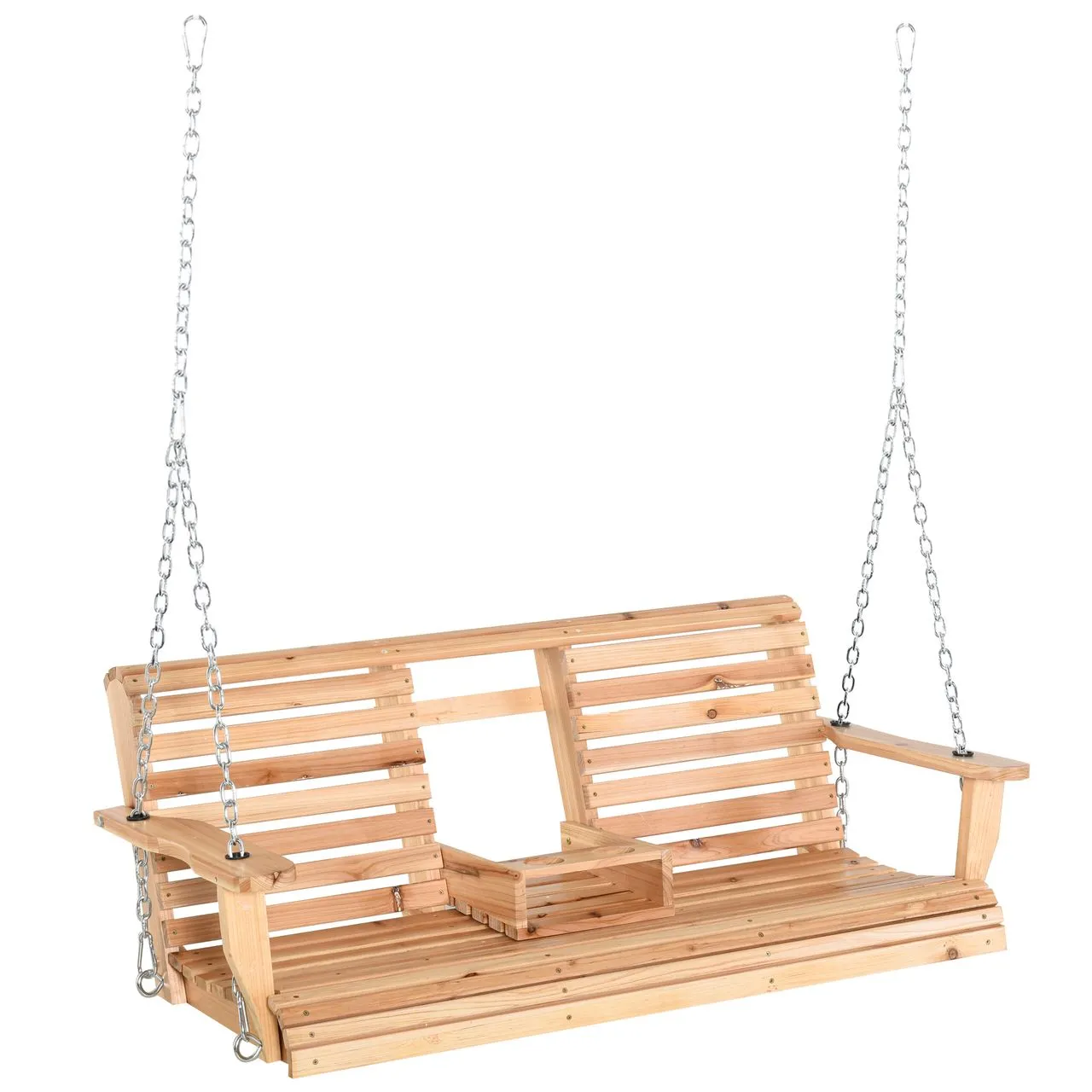 Hängebank 2-3 Sitzer Tannenholz 150 x 75 x 53 cm Natur