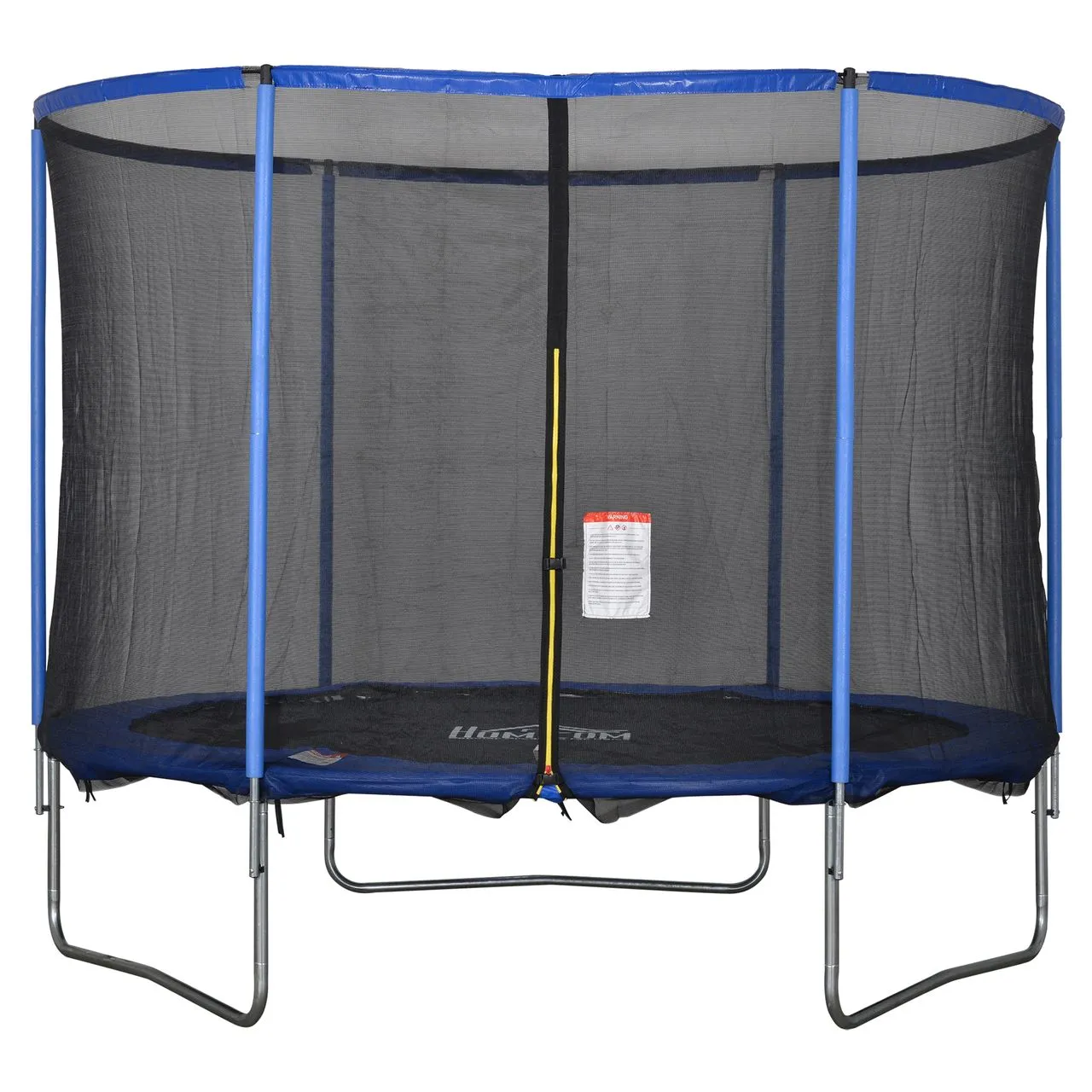 Trampolin mit Sicherheitsnetz Gartentrampolin für Innen- und Außenbereich Blau+Schwarz bis 113,6 kg Ø305 x 248H cm