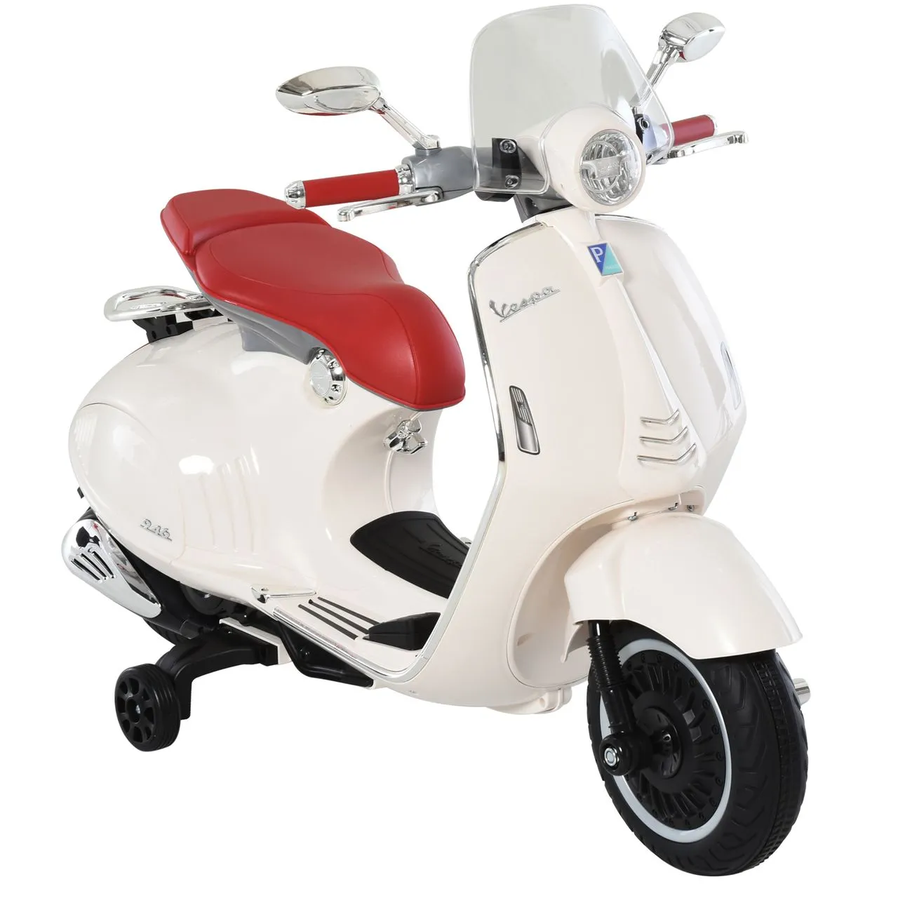 Elektrofahrzeug, Kinderfahrzeug, Kindermotorrad, Elektro-Motorrad mit MP3-Musik Beleuchtung, 3-6 Jahre, PP, Weiß, 108 x 49 x 75 cm