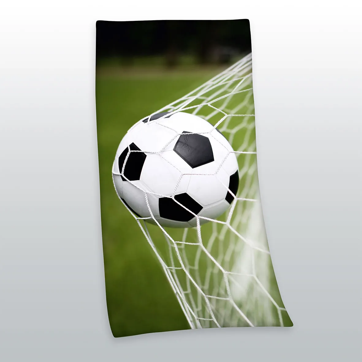 Fußball Velourstuch Größe 75x150 cm