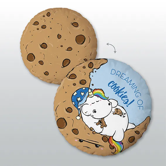 Pummeleinhorn Soft-Velvet-Kissen Größe Ø 30 cm