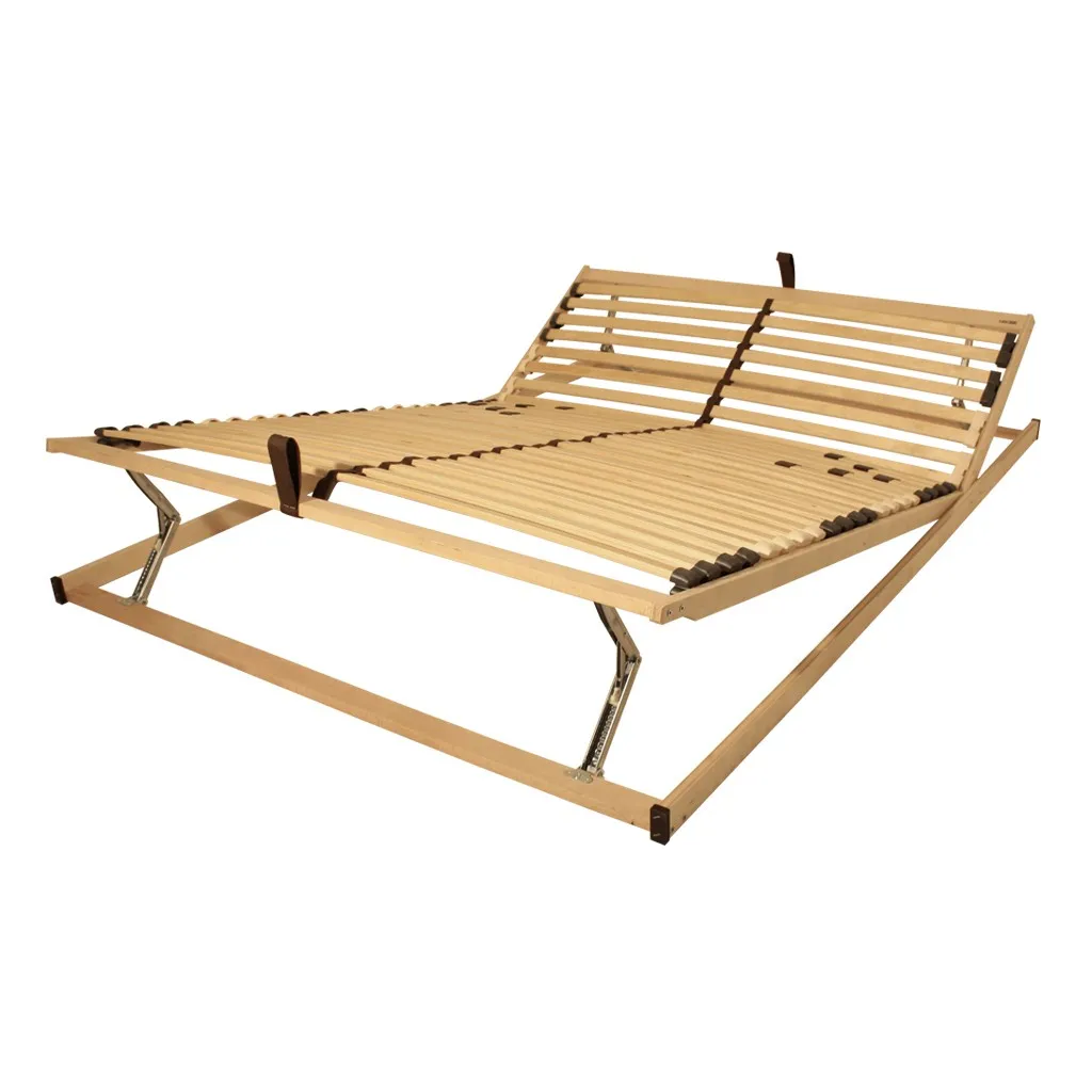 7 Zonen Lattenrost Lattenrahmen 140x200 cm KF Kopfteil und Fußteil verstellbar