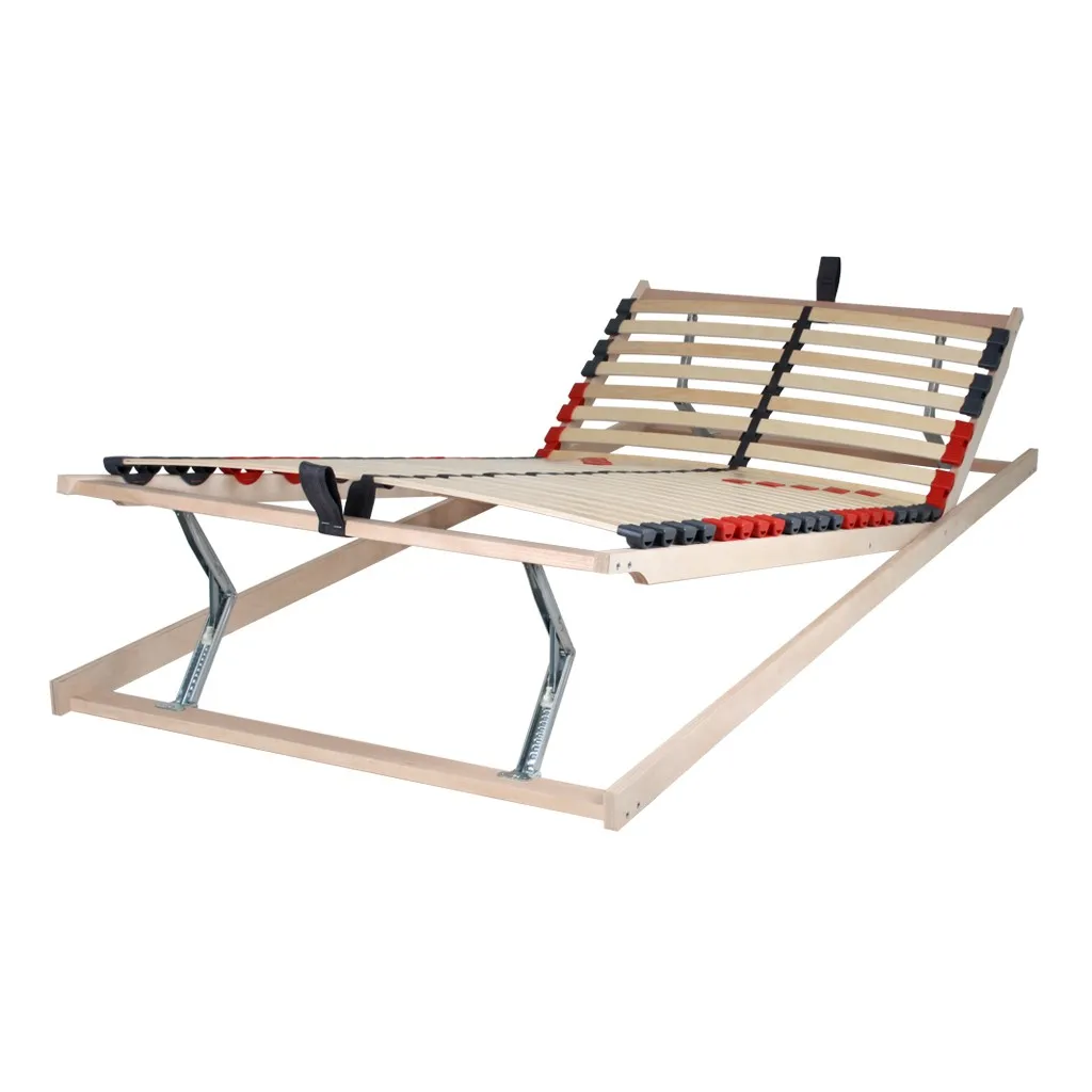 7 Zonen Lattenrost Lattenrahmen Max 140x200 cm KF Kopf- und Fußteil verstellbar