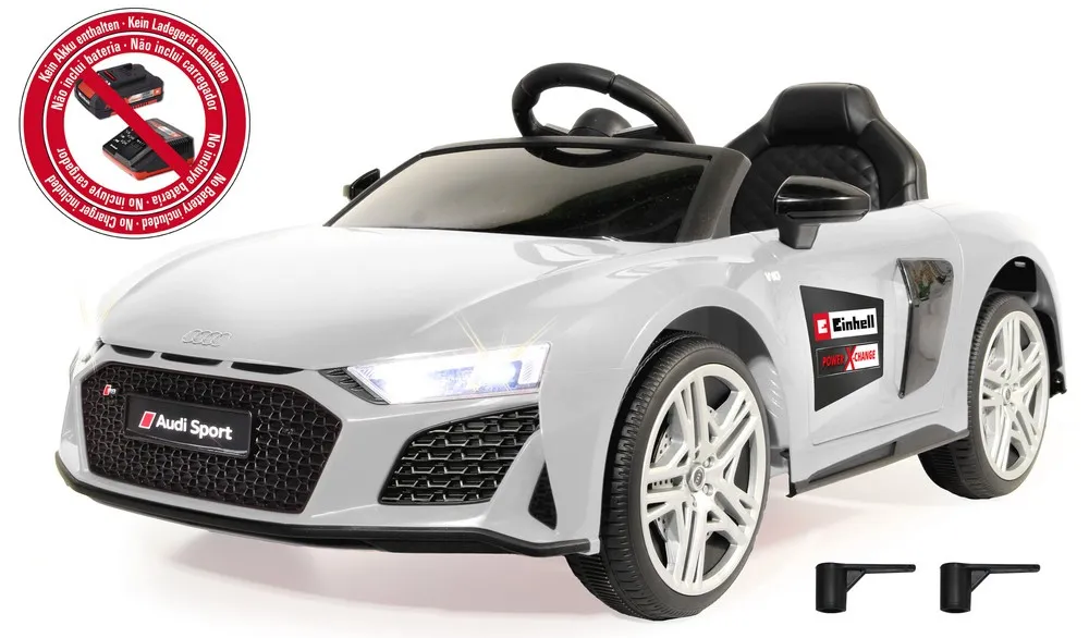 JAMARA-460914-Ride-on Audi R8 weiß 18V Einhell Power X-Change