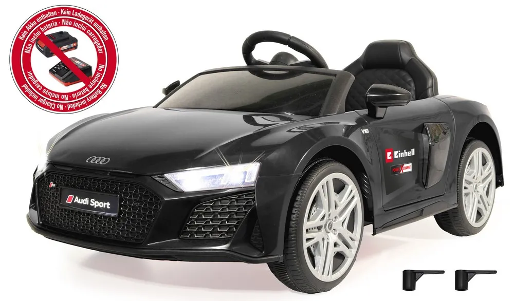JAMARA-460916-Ride-on Audi R8 schwarz 18V Einhell Power X-Change