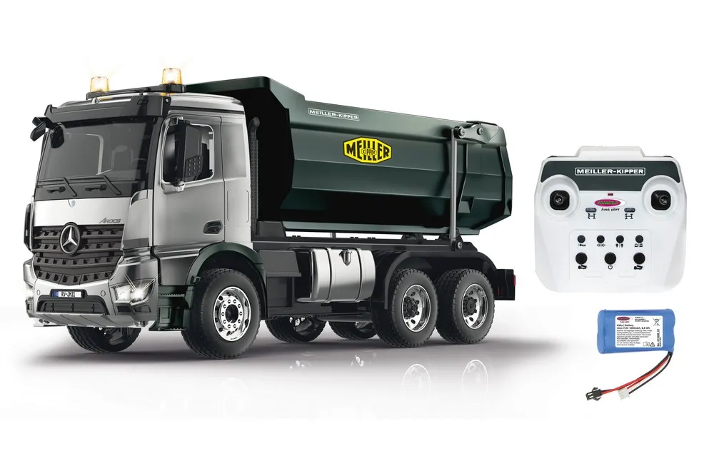 JAMARA-406301-Muldenkipper Mercedes-Benz Arocs Metal 1:20 2,4GHz