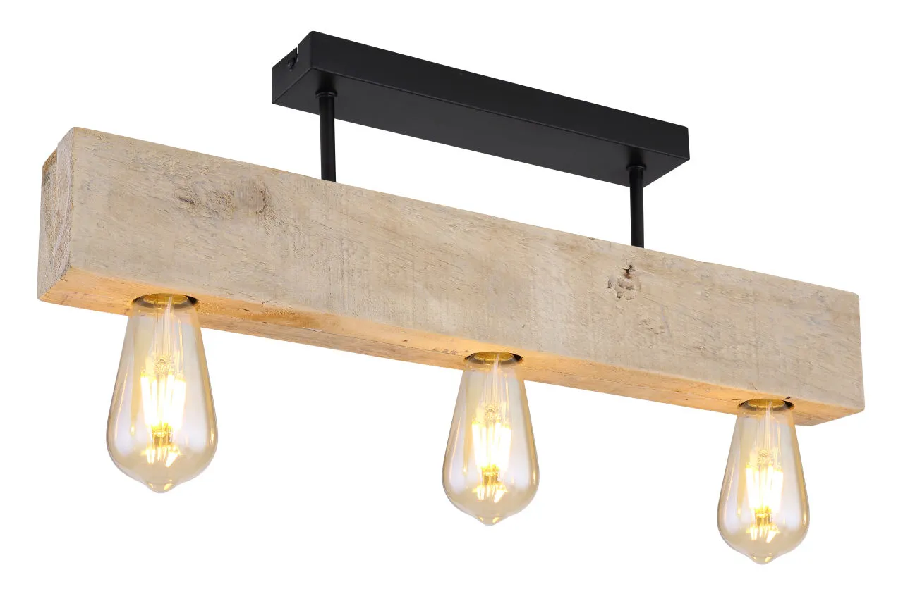 Lighting - ADALIE - Deckenleuchte Metall schwarz matt, 3x E27