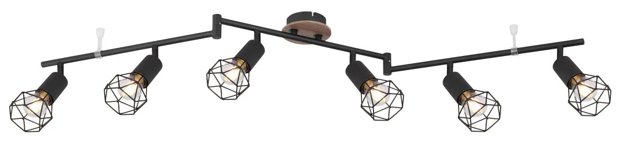 Lighting - XARA I - Strahler Metall schwarz, 6x E14