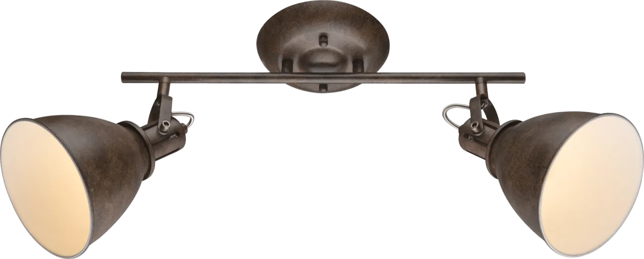 Lighting - GIORGIO - Strahler Metall rostfarben, 2x E14