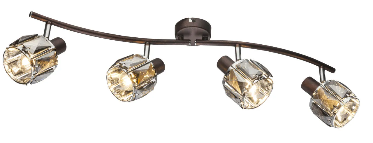 Lighting - INDIANA - Strahler Metall bronzefarben, 4x E14