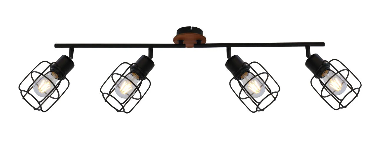 Lighting - WILLA - Strahler Metall schwarz, 4x E27