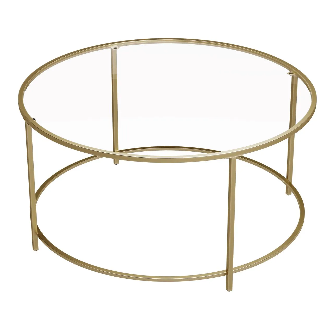 Couchtisch, Glastisch mit Metallgestell für Balkon