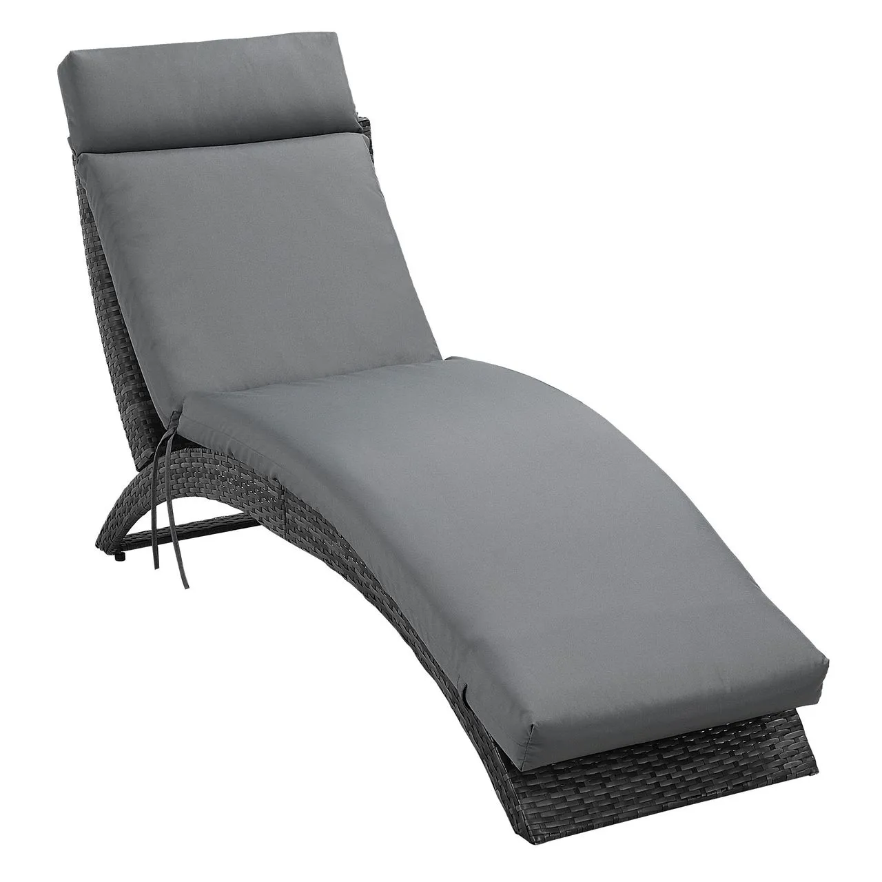 Liegenauflage Liegenpolster Sonnenliege Auflage Gartenliege Polsterauflage Bezug Polyester Dunkelgrau 196 x 55 x 8 cm