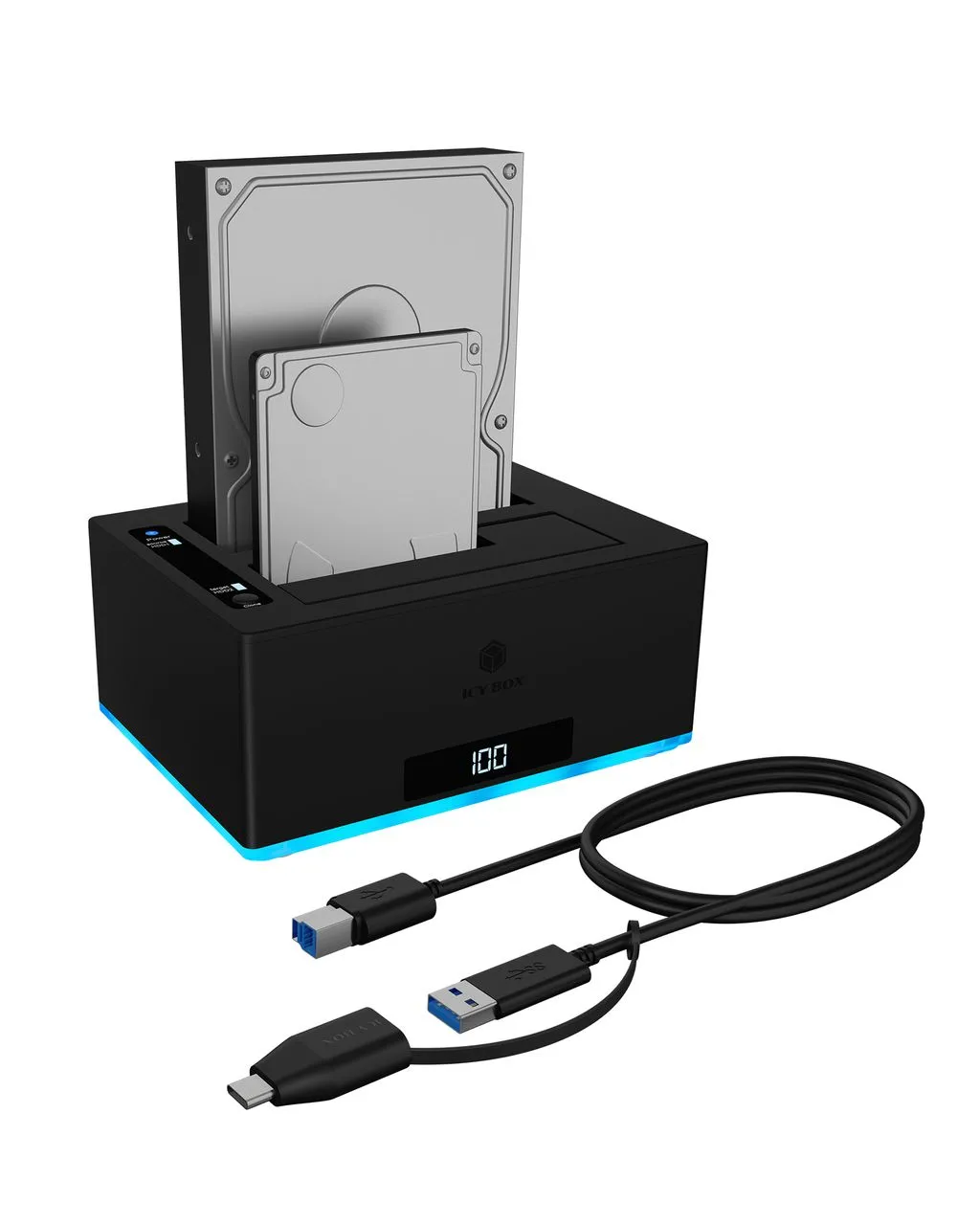 IB-127CL-U3, Docking & Klonstation für 2x HDD/SSD