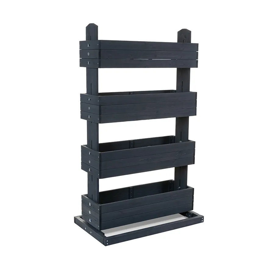 Hochbeet "CUBE4" anthrazit mit 4 beweglichen Kästen