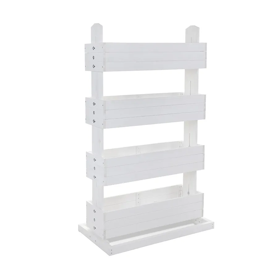 Hochbeet "CUBE4" weiß mit 4 beweglichen Kästen