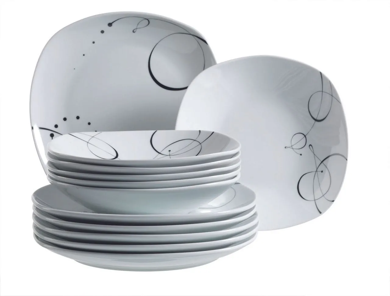 Serie Chanson, Frühstücksset 12 teilig für 6 Personen