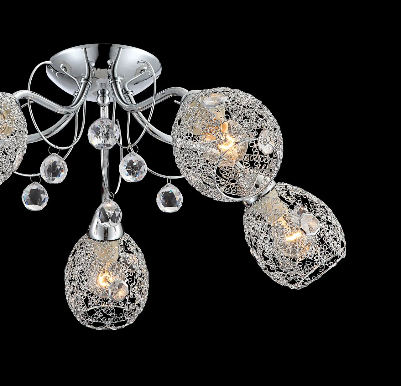 Lighting - KORDULA - Deckenleuchte Metall verchromt, 5x E14