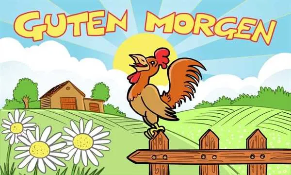 Flagge GUTEN MORGEN 90 x 150cm mit 2 Messingösen