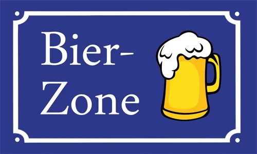 Flagge BIERZONE 90 x 150 cm mit 2 Messingösen