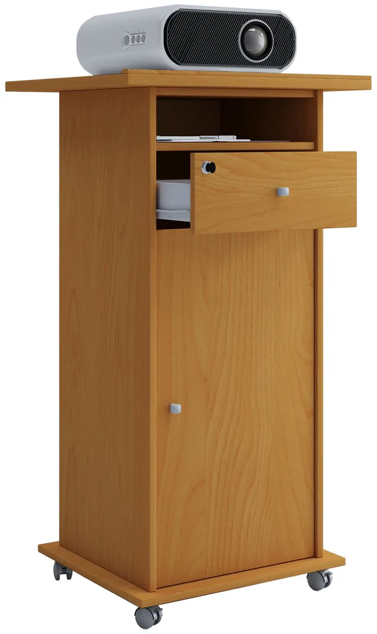 Beamer-Stand "Neta" mit Tür Buche