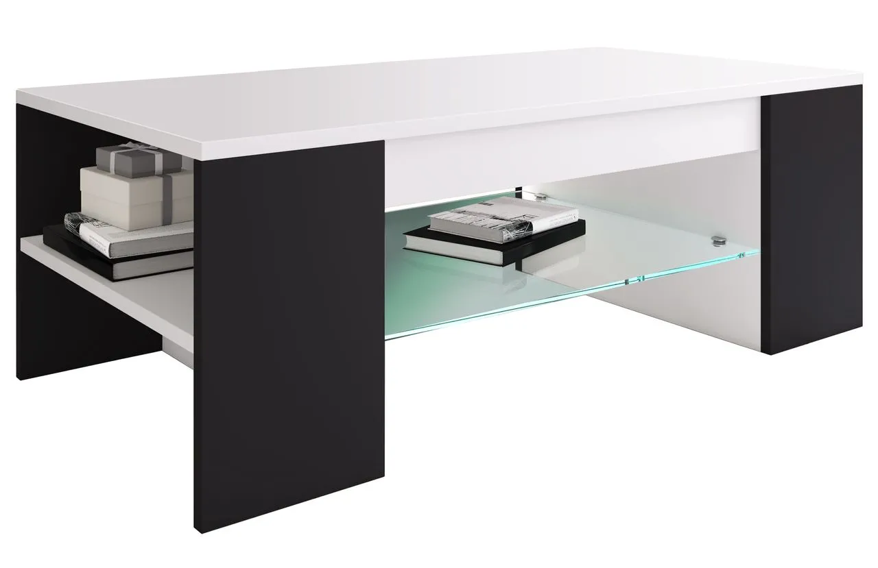 Couchtisch "Tunas" Weiß/Schwarz