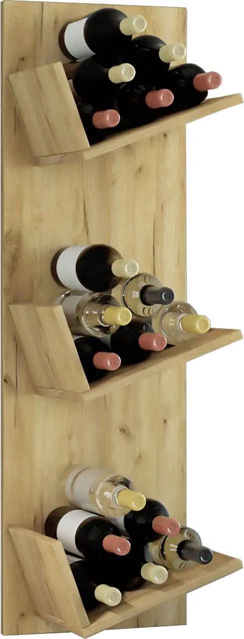 Weinregal "Vinosi" Honig-Eiche
