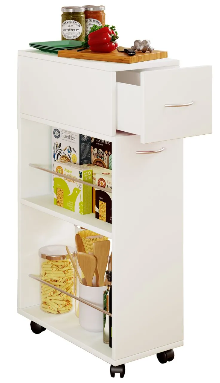 Nischenwagen "Tusal mit Schublade" Weiß