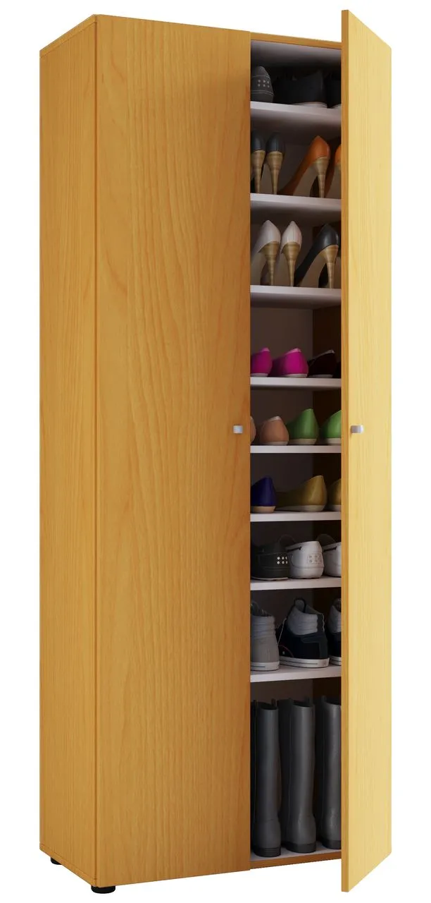Schuhschrank "Vandol l" mit Türen 9 Fächer Buche