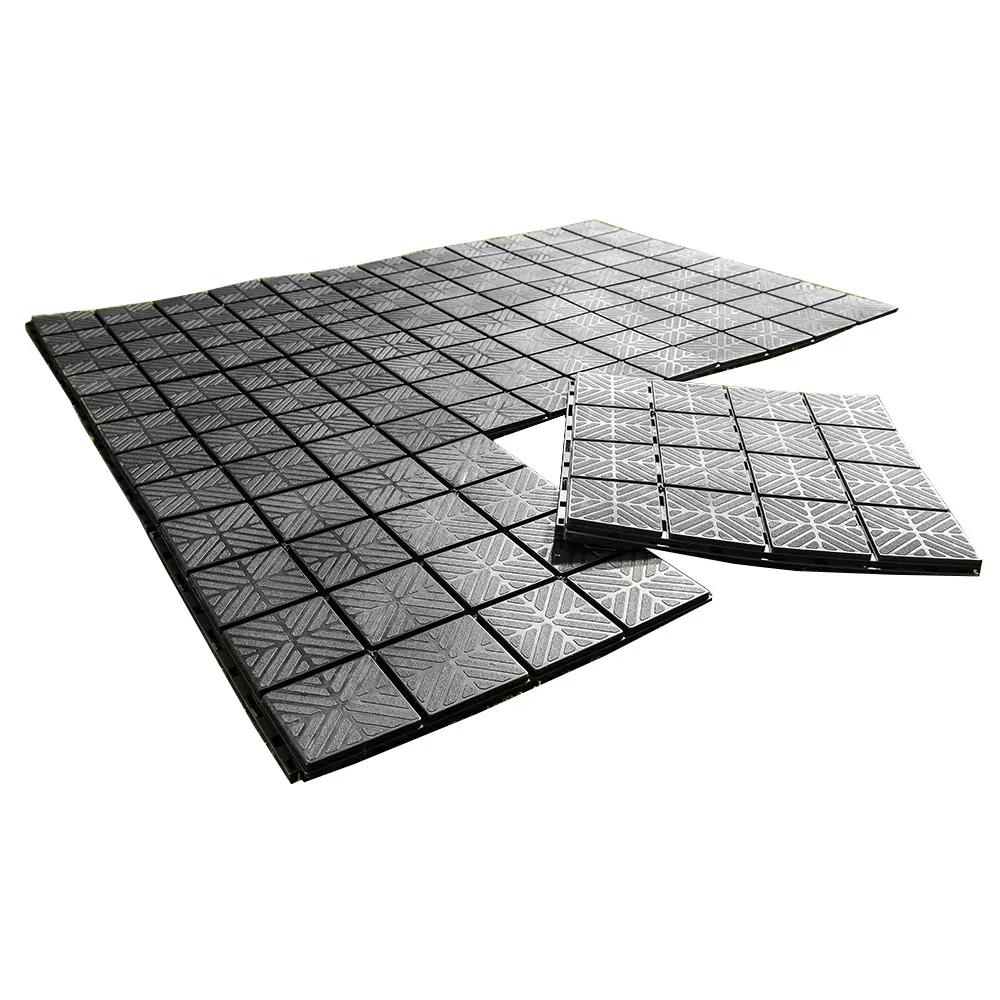 Universal-Bodenplatten - 8er-Set, Schwarz