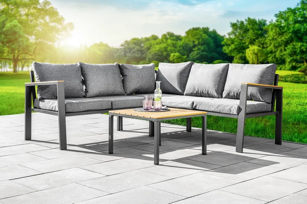 Alu-Lounge LIROY 4 tlg. grau