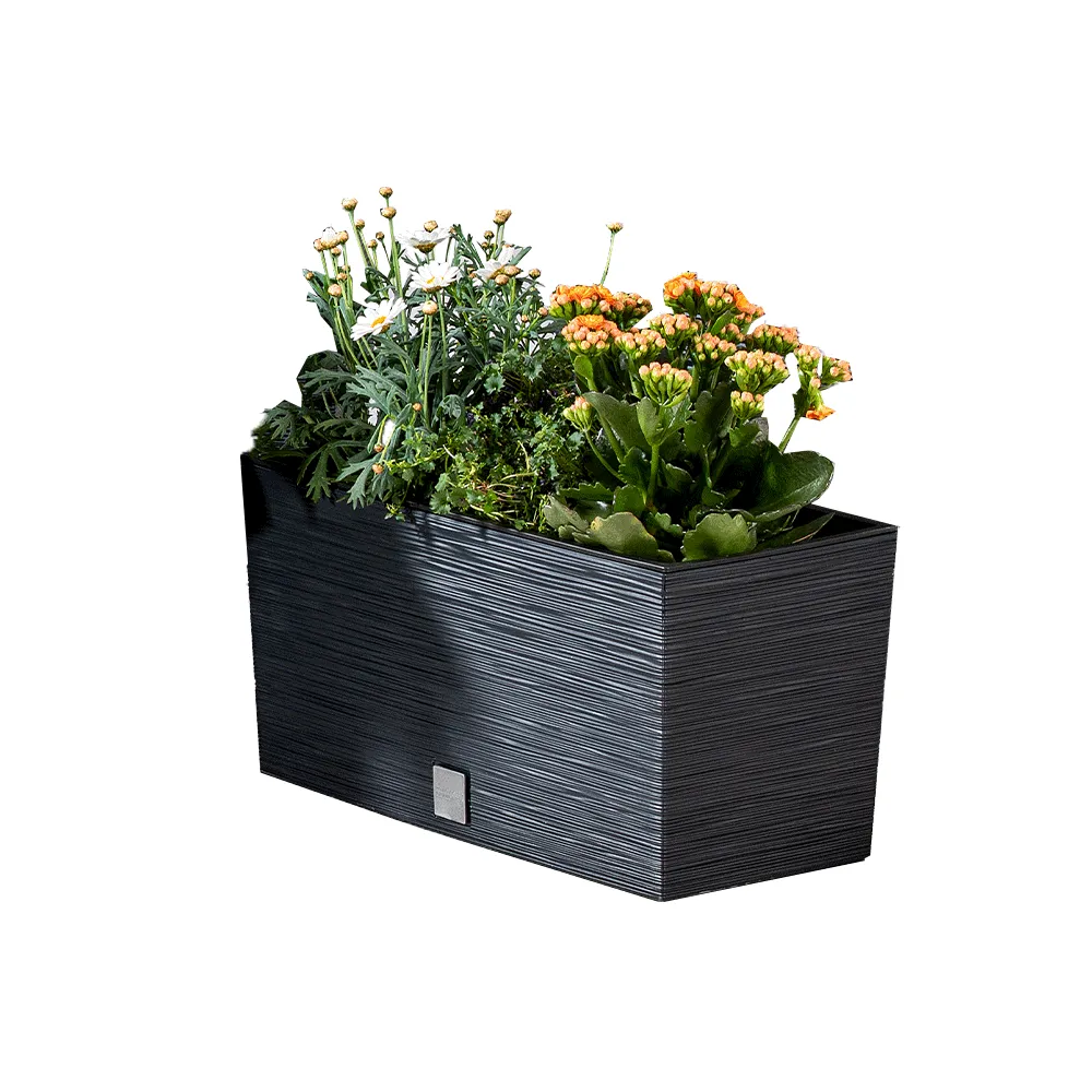 Powertec Garden Blumenkasten "Florenz" - ca. 12 Liter, Anthrazit