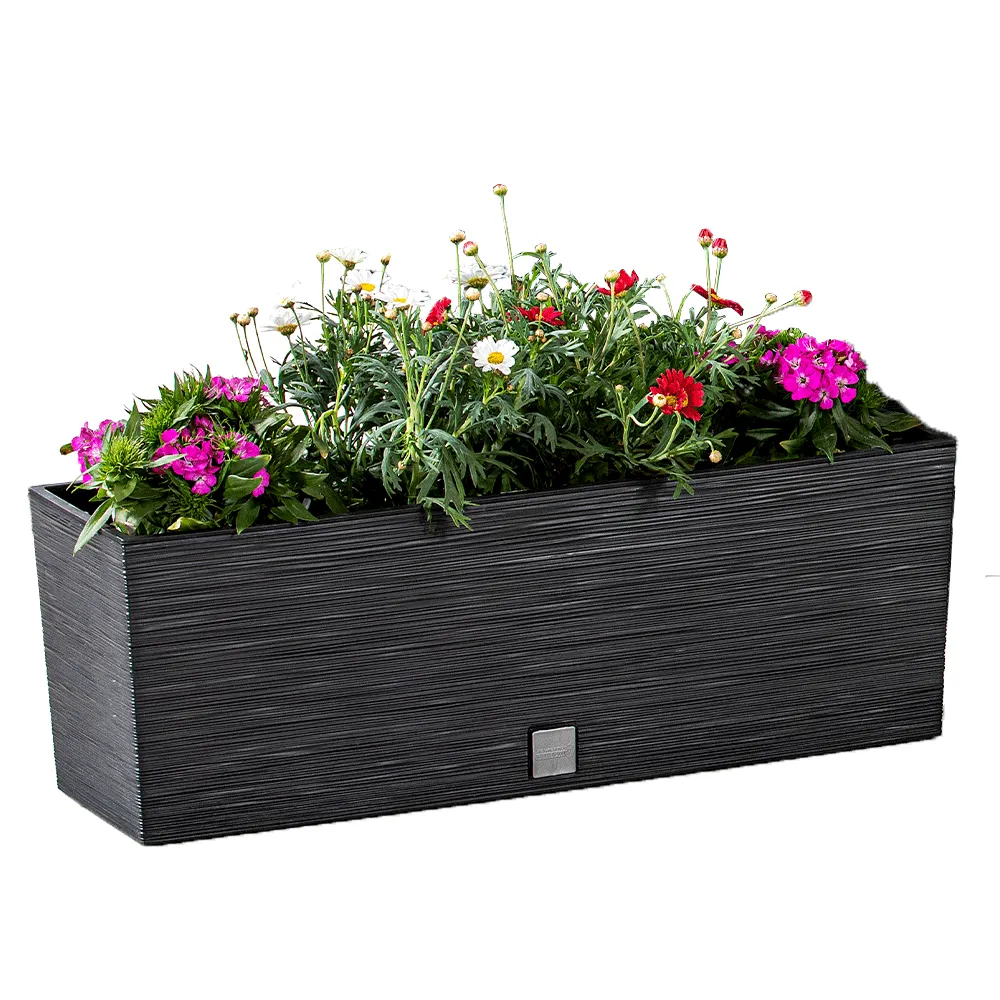 Powertec Garden Blumenkasten "Florenz" - ca. 18 Liter, Anthrazit